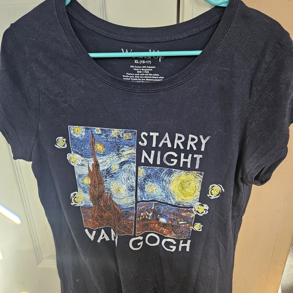 Starry Night Van Gogh Graphic T-Shirt - Picture 1 of 3